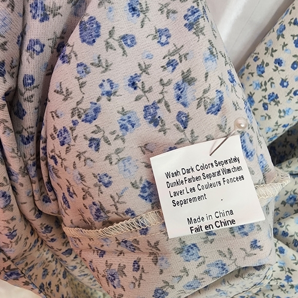 Vintage Style Blue Floral Sleeveless Nightgown 2X - Picture 8 of 8